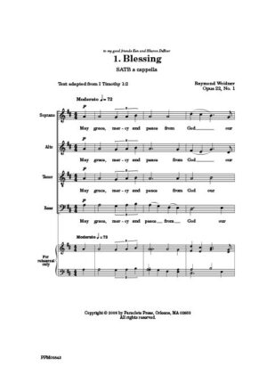 Two Blessings<br>I. Blessing<br>II. Peace I Leave With You