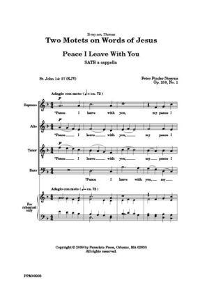 Two Motets on the Words of Jesus<br>I. Peace I Leave With You<br>II. I Am the Door of the Sheep