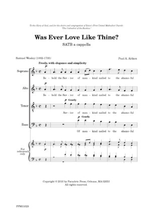 Was Ever Love Like Thine?