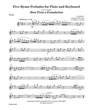 Five Hymn Preludes - Flute Part