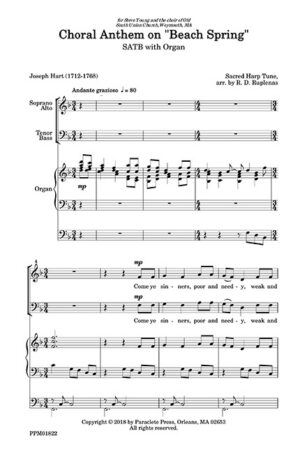 Choral Anthem on "Beach Spring"