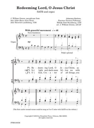 Redeeming Lord, O Jesus Christ