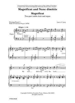 Magnificat and Nunc Dimittis