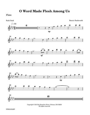 O Word Made Flesh Among Us- Flute Part